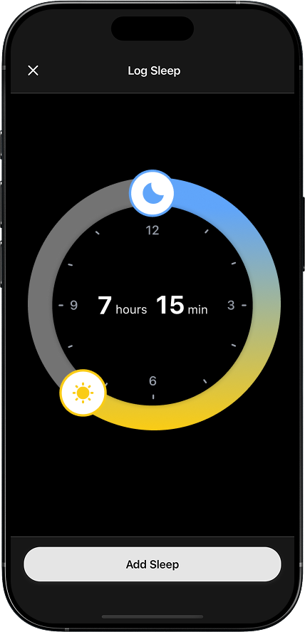 Sleep tracking feature